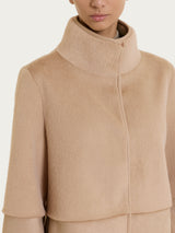 Fuzzy Coat Giacca lunga con collo alto double-face Marroni Donna - Ragno