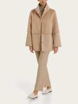 Fuzzy Coat Giacca lunga con collo alto double-face Marroni Donna - Ragno