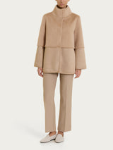 Fuzzy Coat Giacca lunga con collo alto double-face Marroni Donna - Ragno