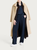 Fuzzy Coat Cappotto lungo con revers double-face Marroni Donna - Ragno
