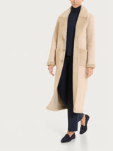 Fuzzy Coat Cappotto lungo con revers double-face Marroni Donna - Ragno