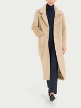 Fuzzy Coat Cappotto lungo con revers double-face Marroni Donna - Ragno