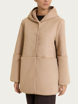 Fuzzy Coat Giacca con cappuccio double-face  Marroni Donna - Ragno