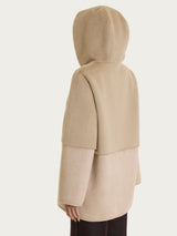 Fuzzy Coat Giacca con cappuccio double-face  Marroni Donna - Ragno