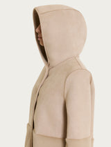 Fuzzy Coat Giacca con cappuccio double-face  Marroni Donna - Ragno