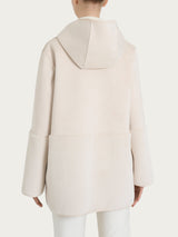 Giacca con cappuccio double-face in Vegan Shearling  Bianchi Donna - Ragno