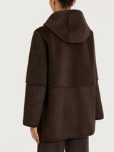 Fuzzy Coat Giacca con cappuccio double-face  Marroni Donna - Ragno