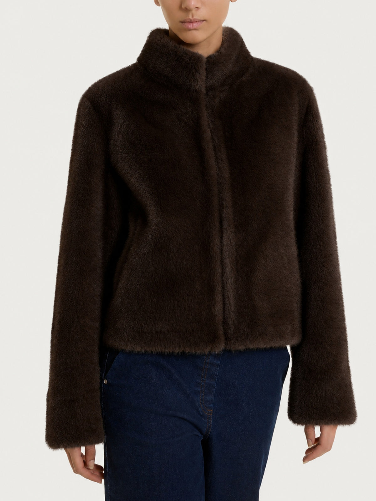 Fuzzy Coat Giacca con zip double-face Marroni Donna - Ragno