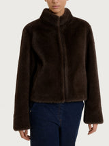 Fuzzy Coat Giacca con zip double-face Marroni Donna - Ragno