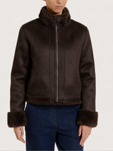 Fuzzy Coat Giacca con zip double-face Marroni Donna - Ragno