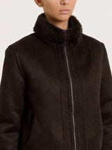 Fuzzy Coat Giacca con zip double-face Marroni Donna - Ragno