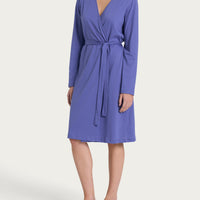 Vestaglia al ginocchio in Jersey di cotone Blu Donna - Ragno