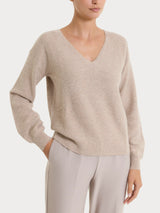 Maglia Punto Links con scollo a V in Natural Soft Grigi Donna - Ragno