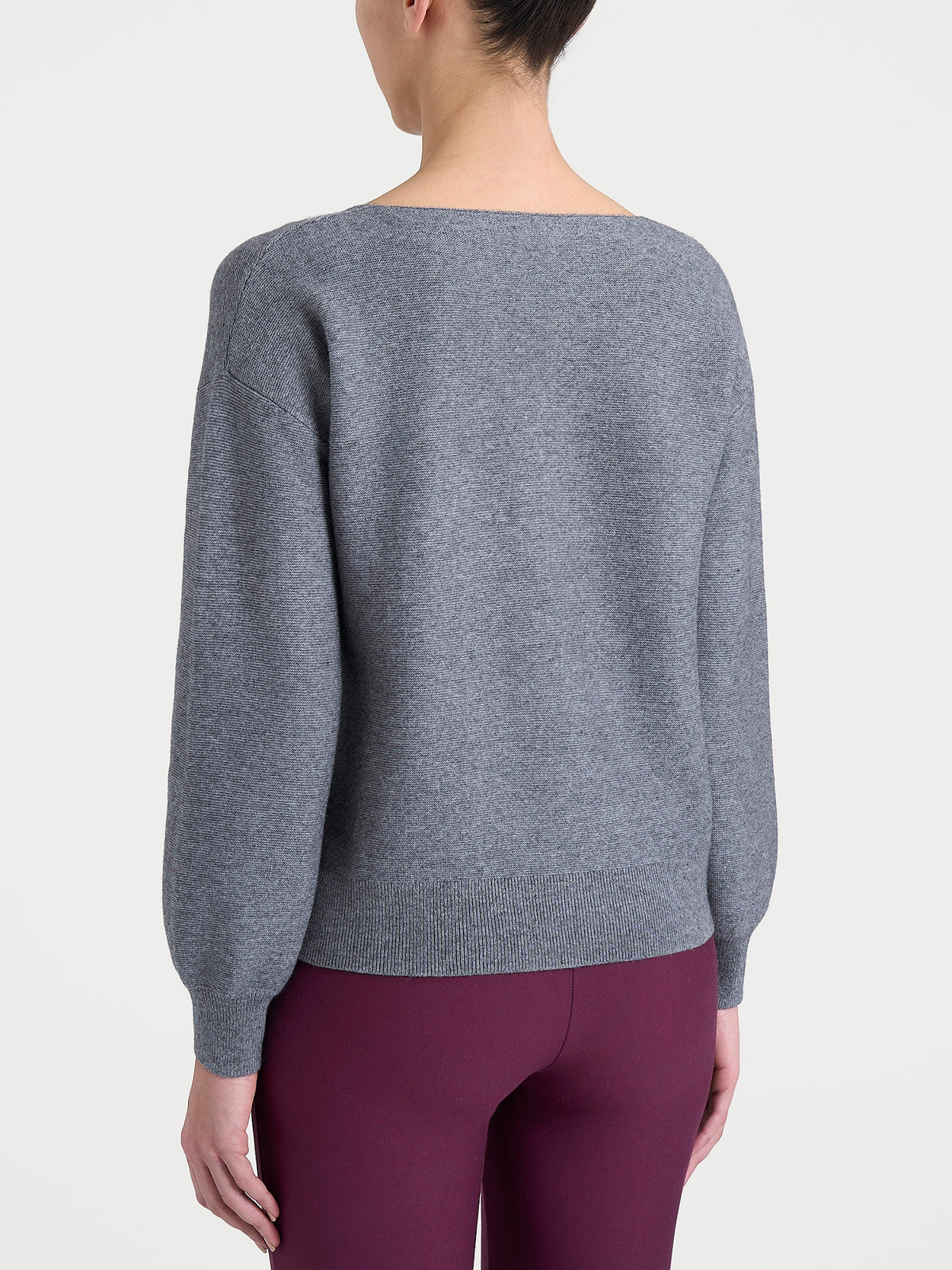 Maglia Punto Links con scollo a V in misto Lana e Angora Neri Donna - Ragno