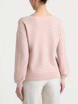 Maglia Punto Links con scollo a V in Natural Soft Rosa Donna - Ragno
