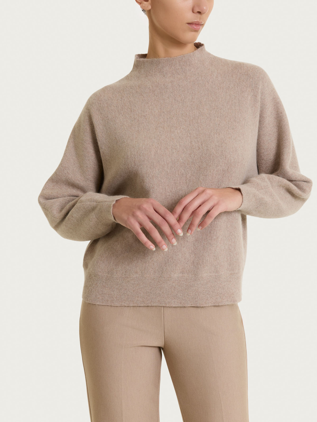 Lupetto Punto Links in misto Lana e Angora Grigi Donna - Ragno