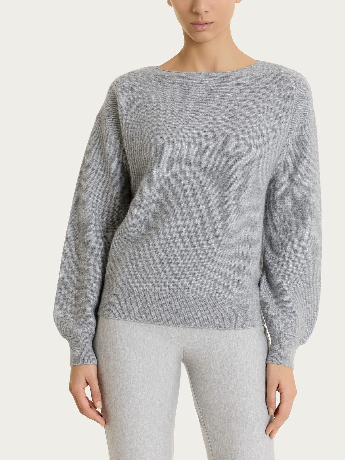Maglia Punto Links con scollo a barchetta in misto Lana e Angora Neri Donna - Ragno