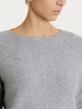 Maglia Punto Links con scollo a barchetta in misto Lana e Angora Neri Donna - Ragno