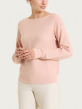 Maglia Punto Links con scollo a barchetta in Natural Soft Rosa Donna - Ragno