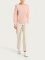 Maglia Punto Links con scollo a barchetta in Natural Soft Rosa Donna - Ragno