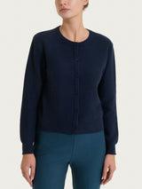 Cardigan corto Punto Links in Natural Soft Blu Donna - Ragno