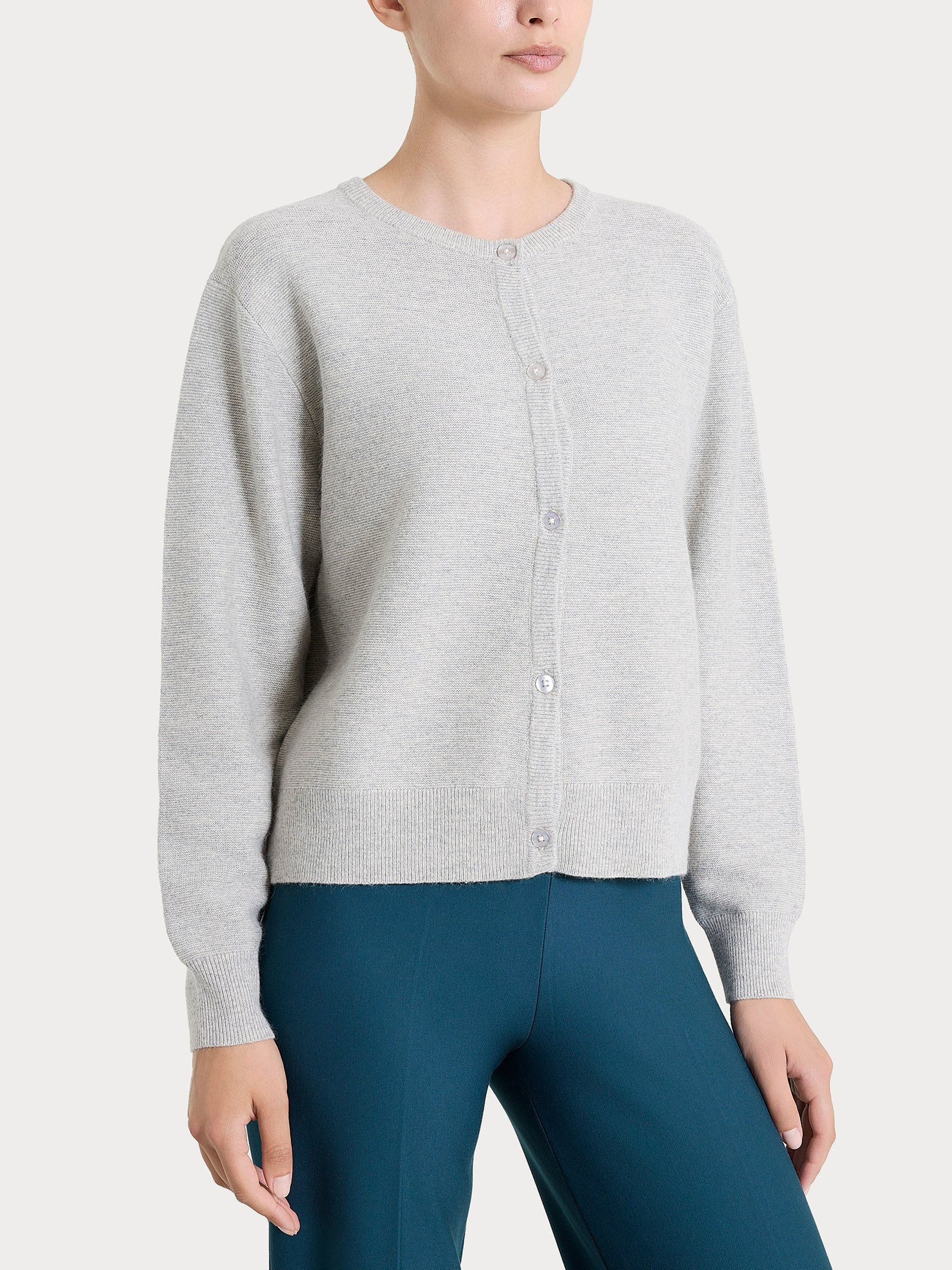 Cardigan corto Punto Links in Natural Soft Neri Donna - Ragno