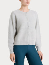 Cardigan corto Punto Links in Natural Soft Neri Donna - Ragno