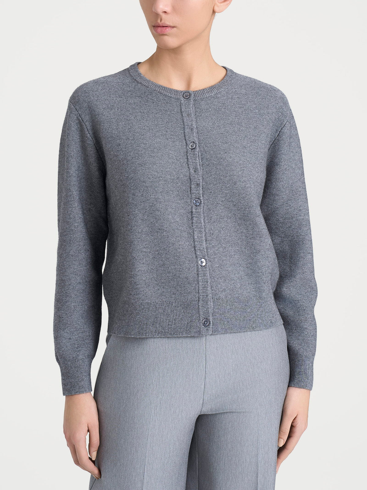 Cardigan corto Punto Links in misto Lana e Angora Neri Donna - Ragno