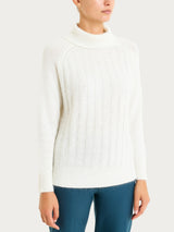 Dolcevita con coste in Natural Soft  Bianchi Donna - Ragno