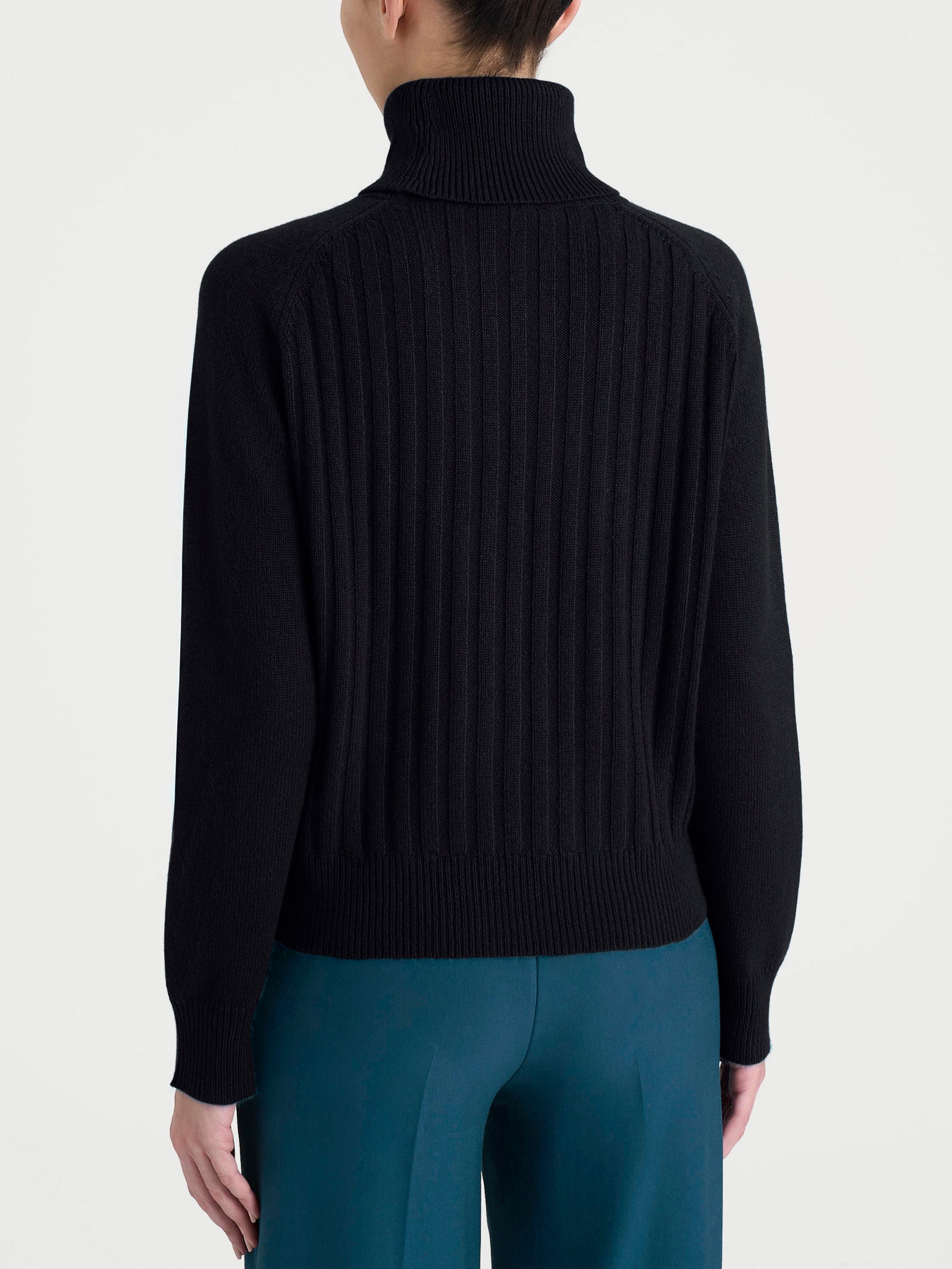 Dolcevita con coste in Natural Soft  Neri Donna - Ragno