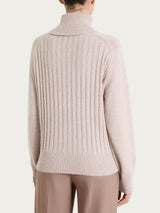 Dolcevita con coste in misto Lana e Angora Grigi Donna - Ragno