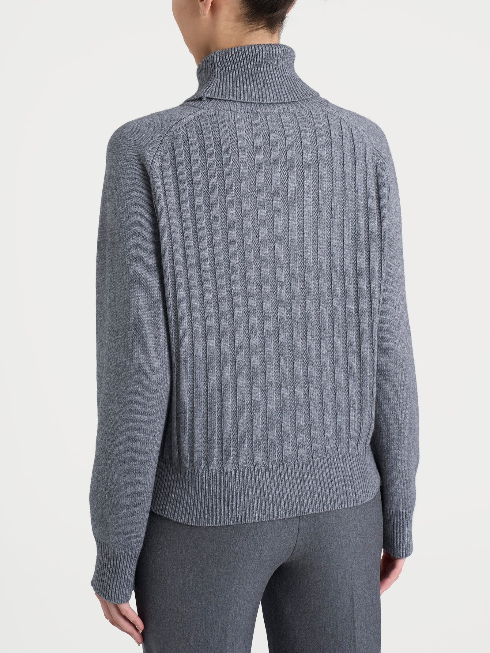 Dolcevita con coste in Natural Soft  Neri Donna - Ragno