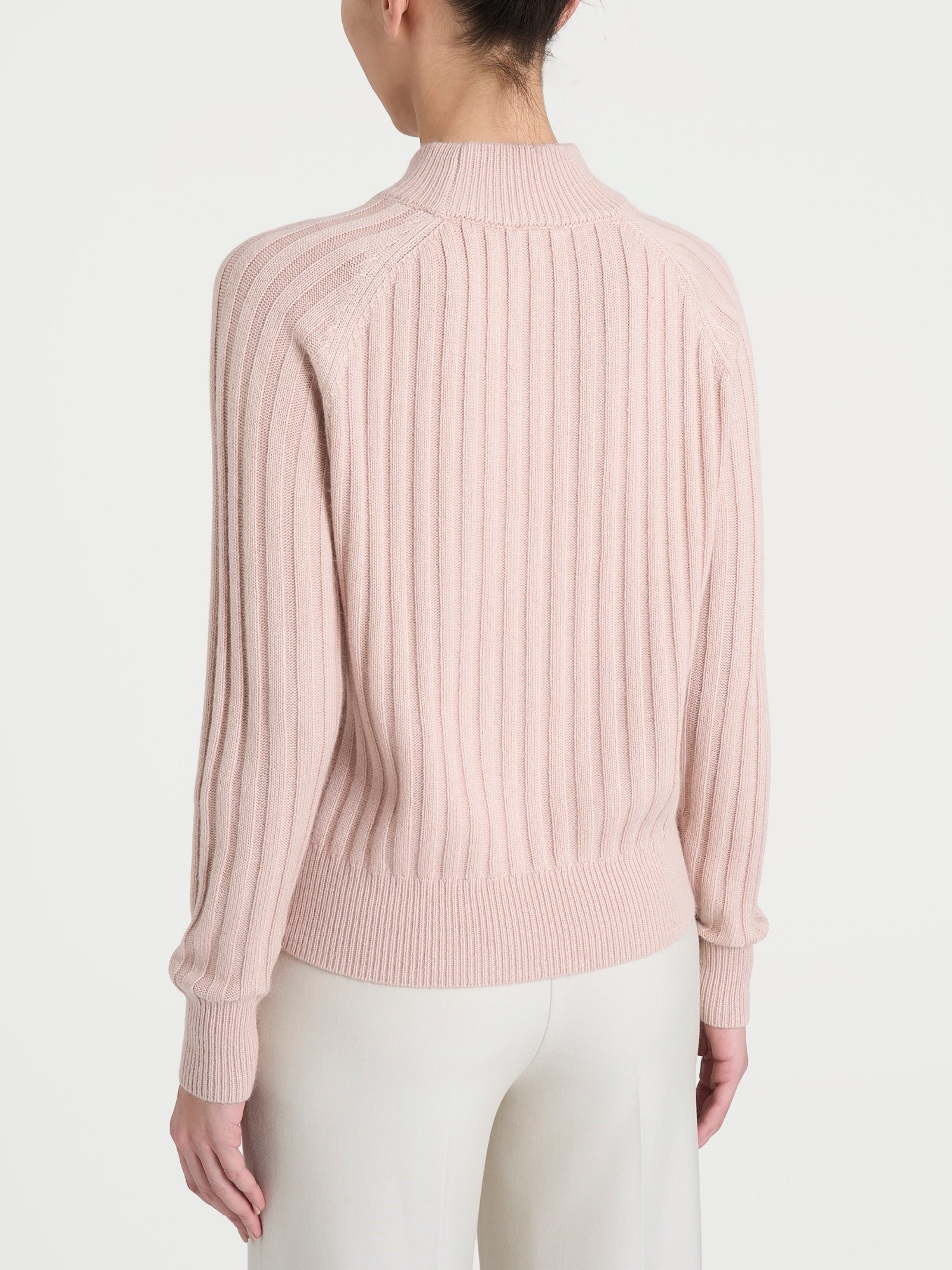 Lupetto con coste in Natural Soft  Rosa Donna - Ragno