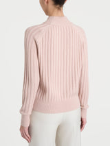 Lupetto con coste in Natural Soft  Rosa Donna - Ragno
