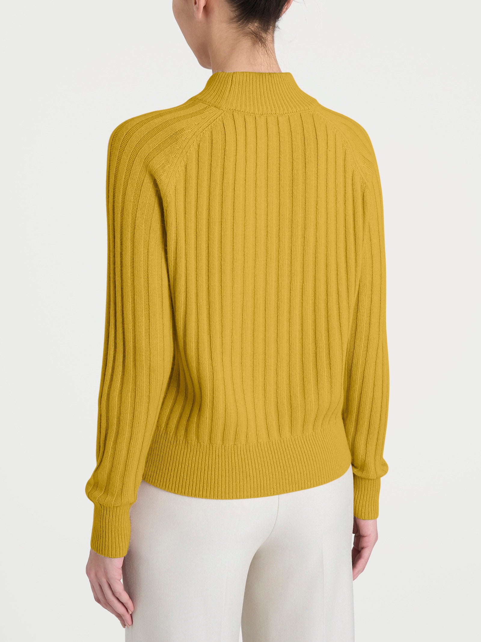 Lupetto con coste in Natural Soft  Gialli Donna - Ragno