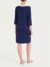 Abito con scollo a goccia in Viscosa Summer  Blu Donna - Ragno