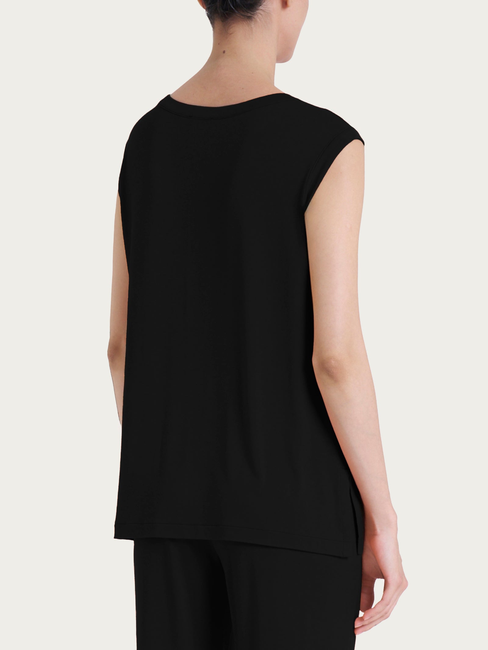 Top con scollo a goccia in Viscosa Summer  Neri Donna - Ragno