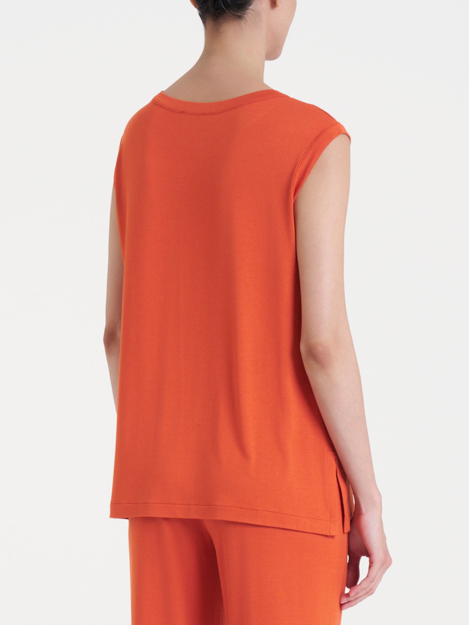 Top con scollo a goccia in Viscosa Summer  Marroni Donna - Ragno