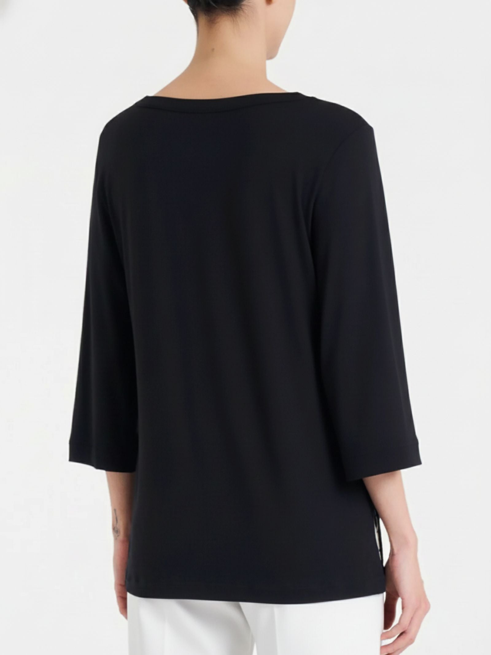 Nero Women's Viscosa Summer Drop Neck T-Shirt - Ragno