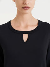 Maglietta con scollo a goccia in Viscosa Summer  Neri Donna - Ragno