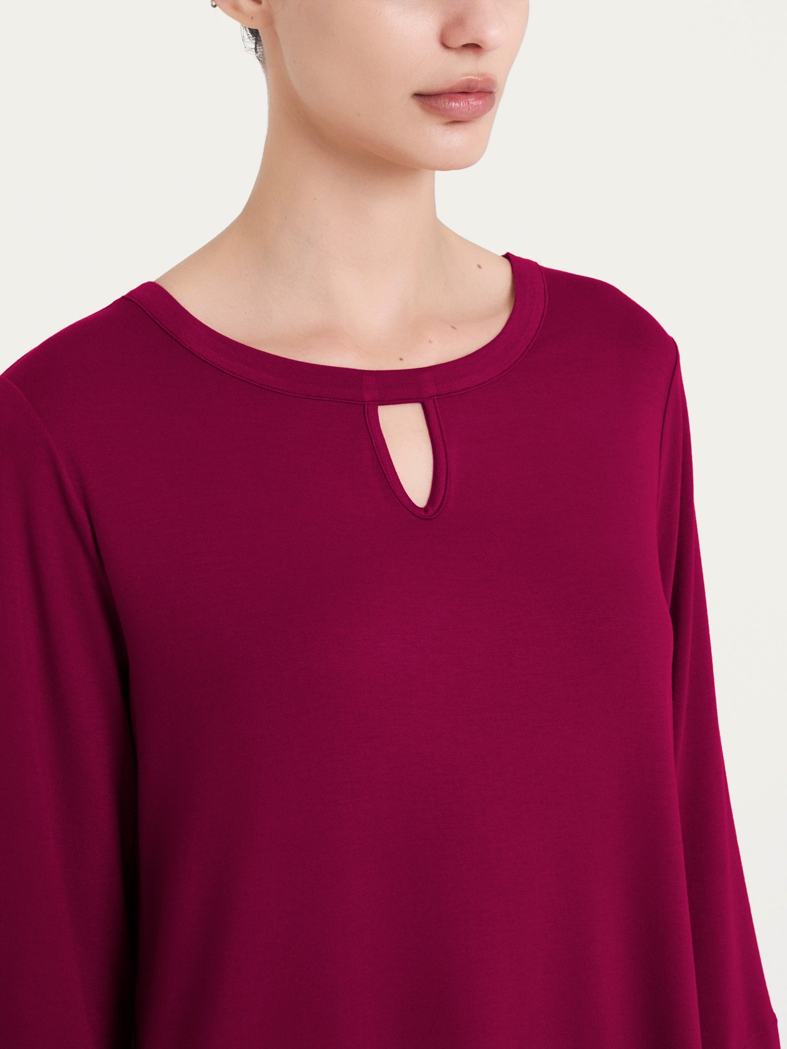 Maglietta con scollo a goccia in Viscosa Summer  Rossi Donna - Ragno