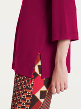 Maglietta con scollo a goccia in Viscosa Summer  Rossi Donna - Ragno