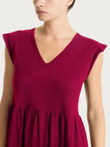 Abito smanicato corto in Mussola Slub Rossi Donna - Ragno
