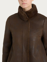 Cappotto double-face in Vegan Fur Marroni Donna - Ragno