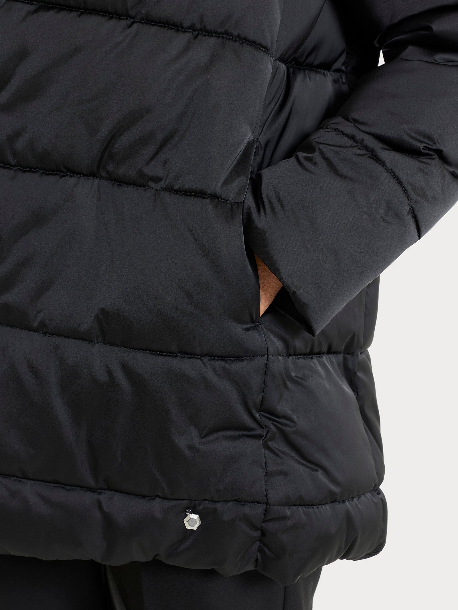 Piumino con Vegan Fur interna removibile Neri Donna - Ragno