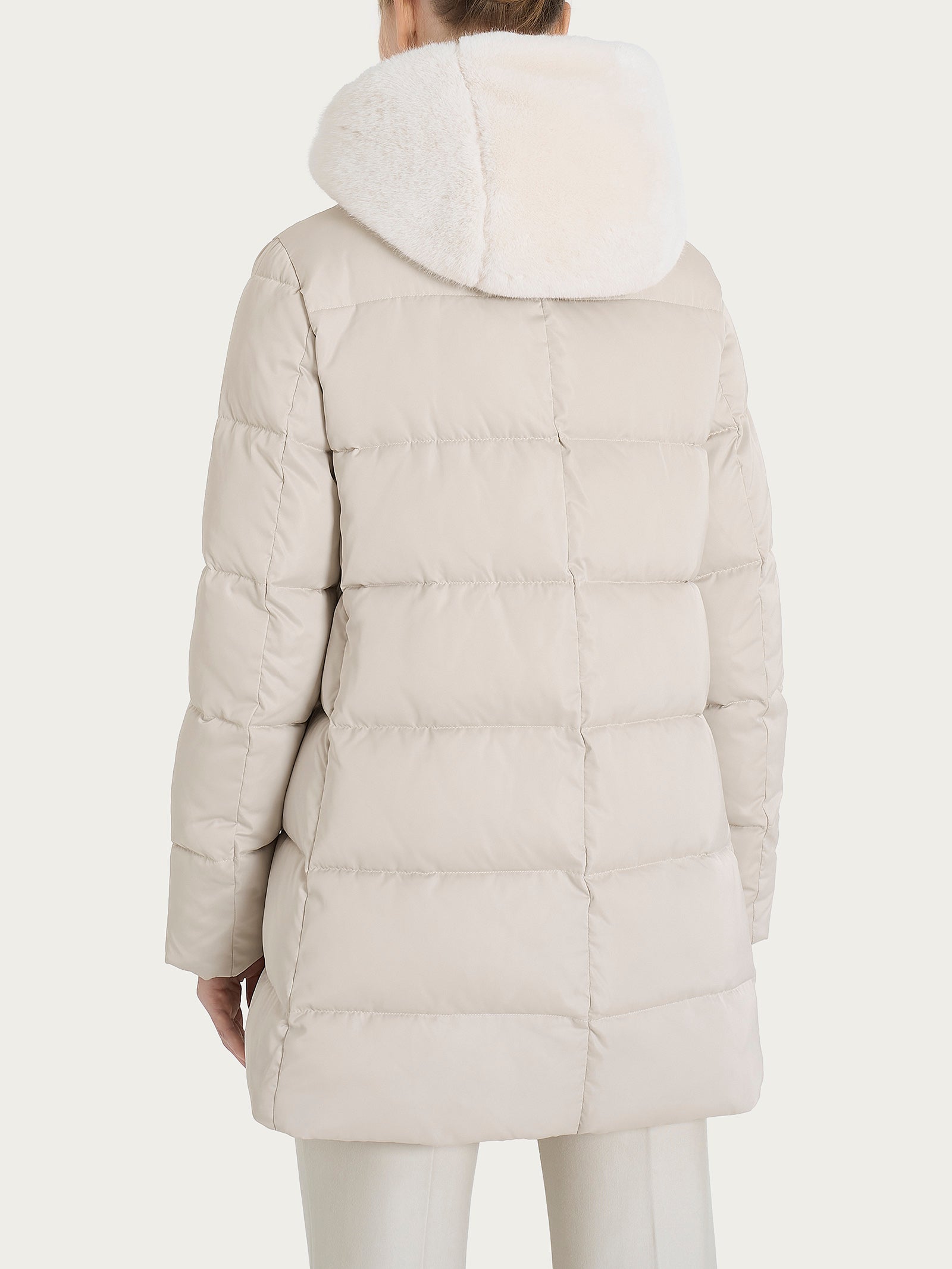 Piumino con Vegan Fur interna removibile Bianchi Donna - Ragno