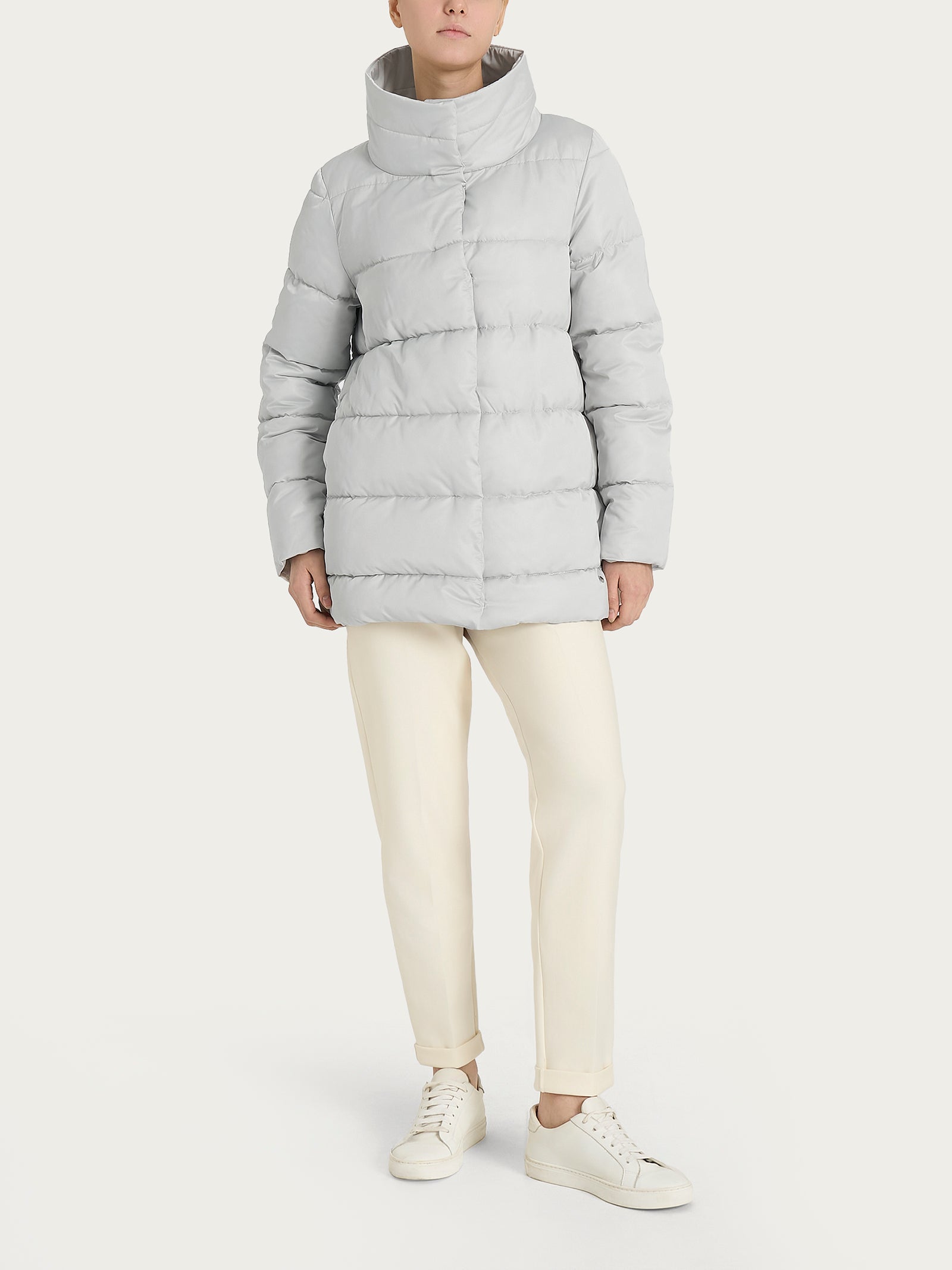 Piumino con Vegan Fur interna removibile Grigi Donna - Ragno