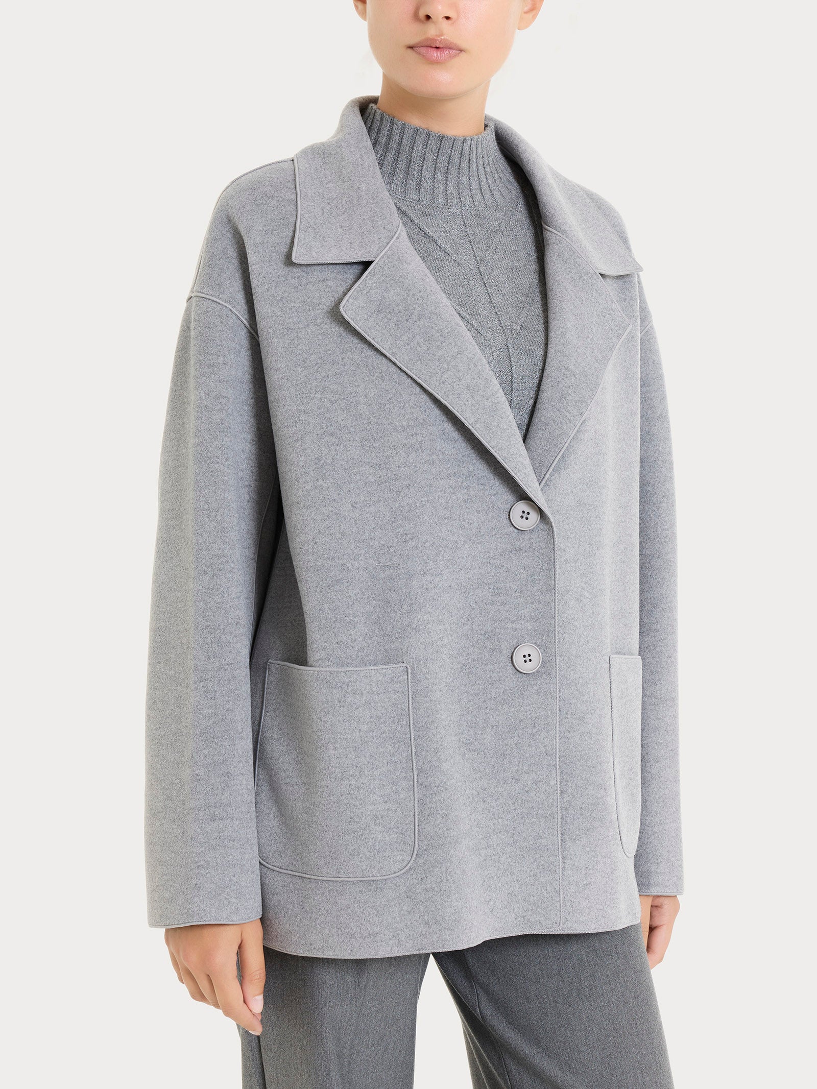 Cappotto caban in Vegan Wool Neri Donna - Ragno