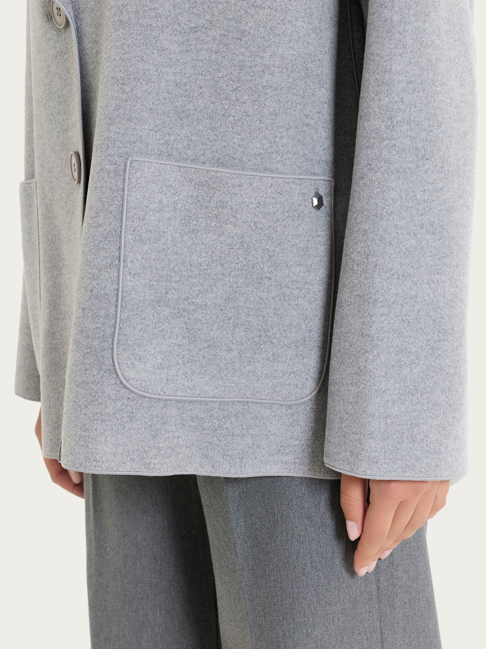 Cappotto caban in Vegan Wool Neri Donna - Ragno