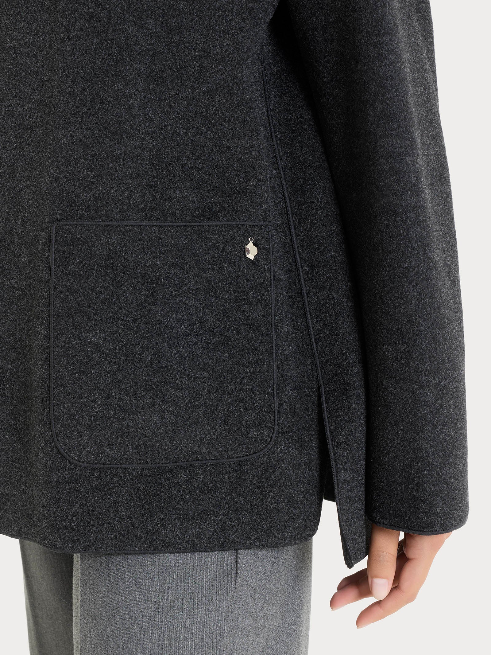 Cappotto caban in Vegan Wool Neri Donna - Ragno